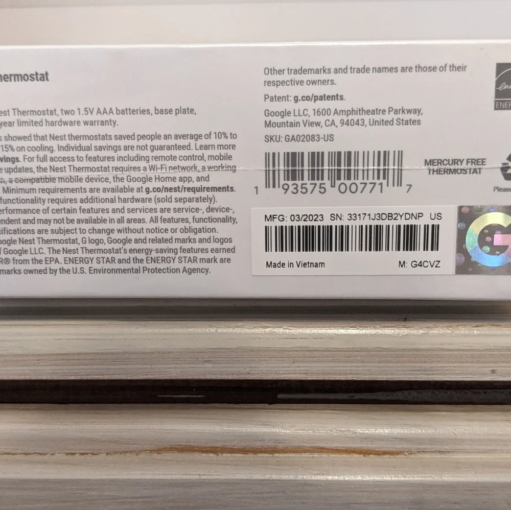 Google Nest Thermostat, color-Fog